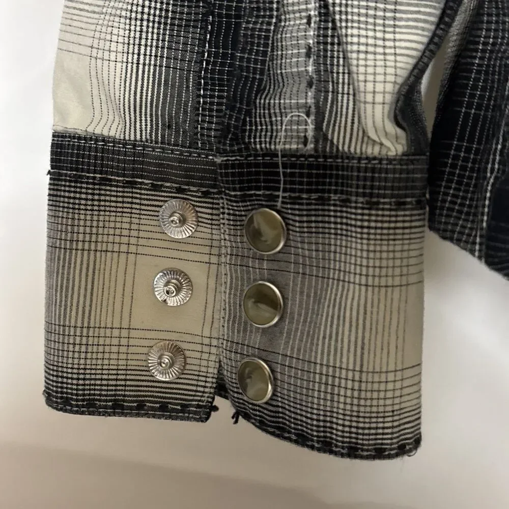 Wrangler Men's Plaid Pearl Snap Shirt Western American Cowboy, Size XL